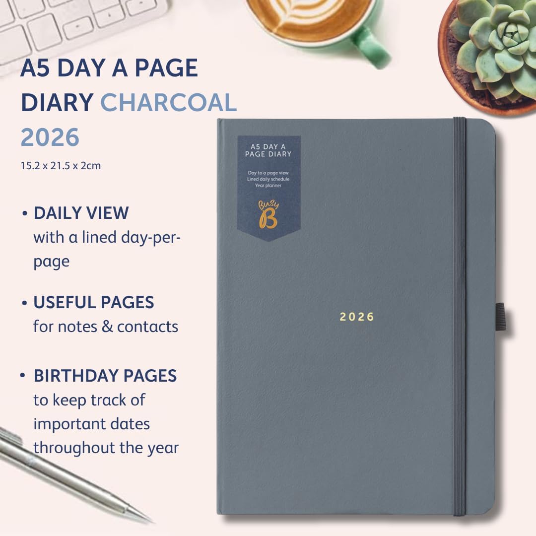 2026 A5 Diary Day-A-Page Planner from Busy B