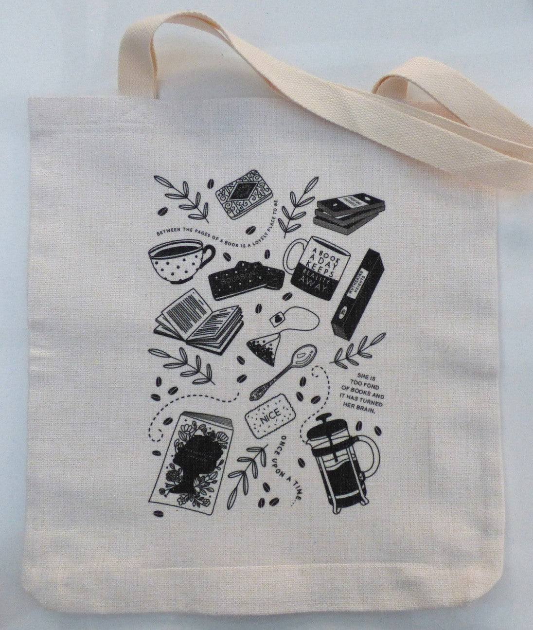 Book Lover's Favourite Things Literary Tote Bag