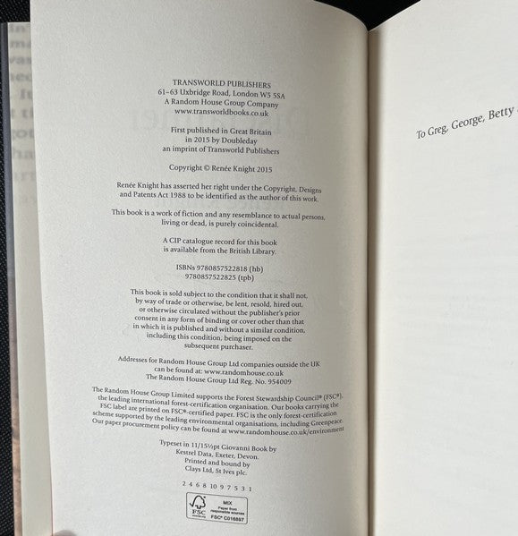 Disclaimer - Renee Knight - SIGNED FIRST EDITION