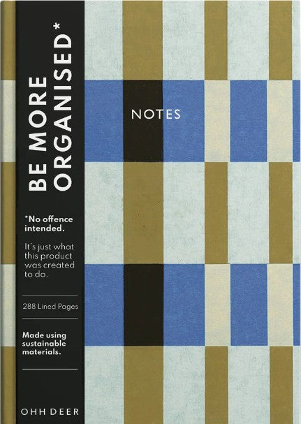 Evelina Blue & Green Stripes Linen Notebook