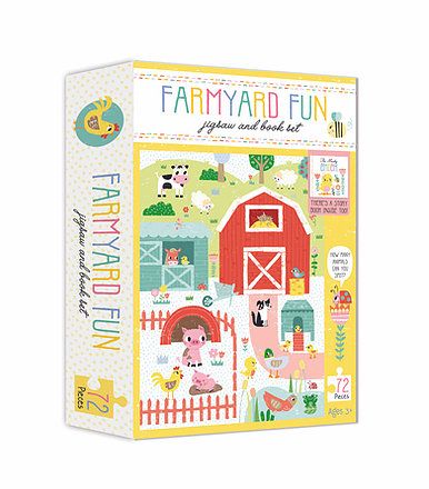 Farmyard Fun Jigsaw & Book Set