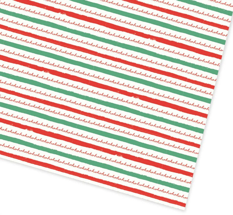 Ho Ho Ho Stripe Roll Wrapping Paper 3M Roll