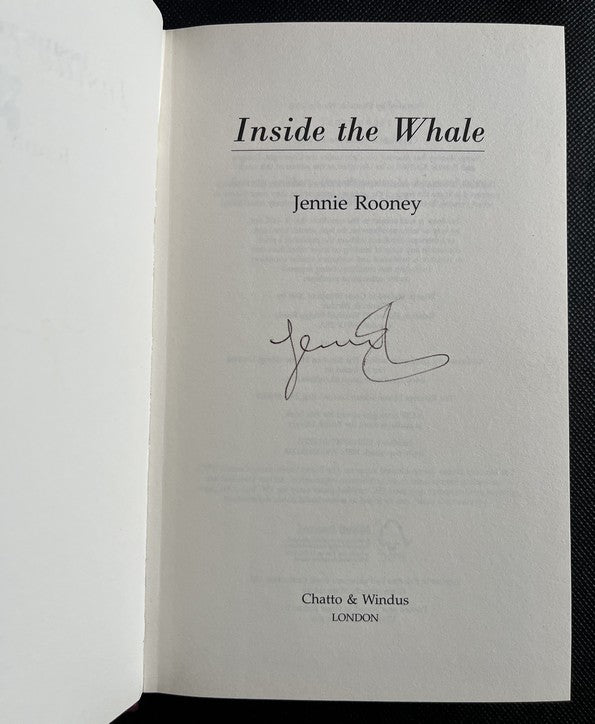 Inside the Whale - Jennie Rooney SIGNED FIRST EDITION