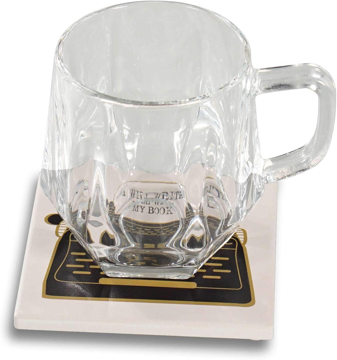 I Will Write My Book Ceramic Coaster