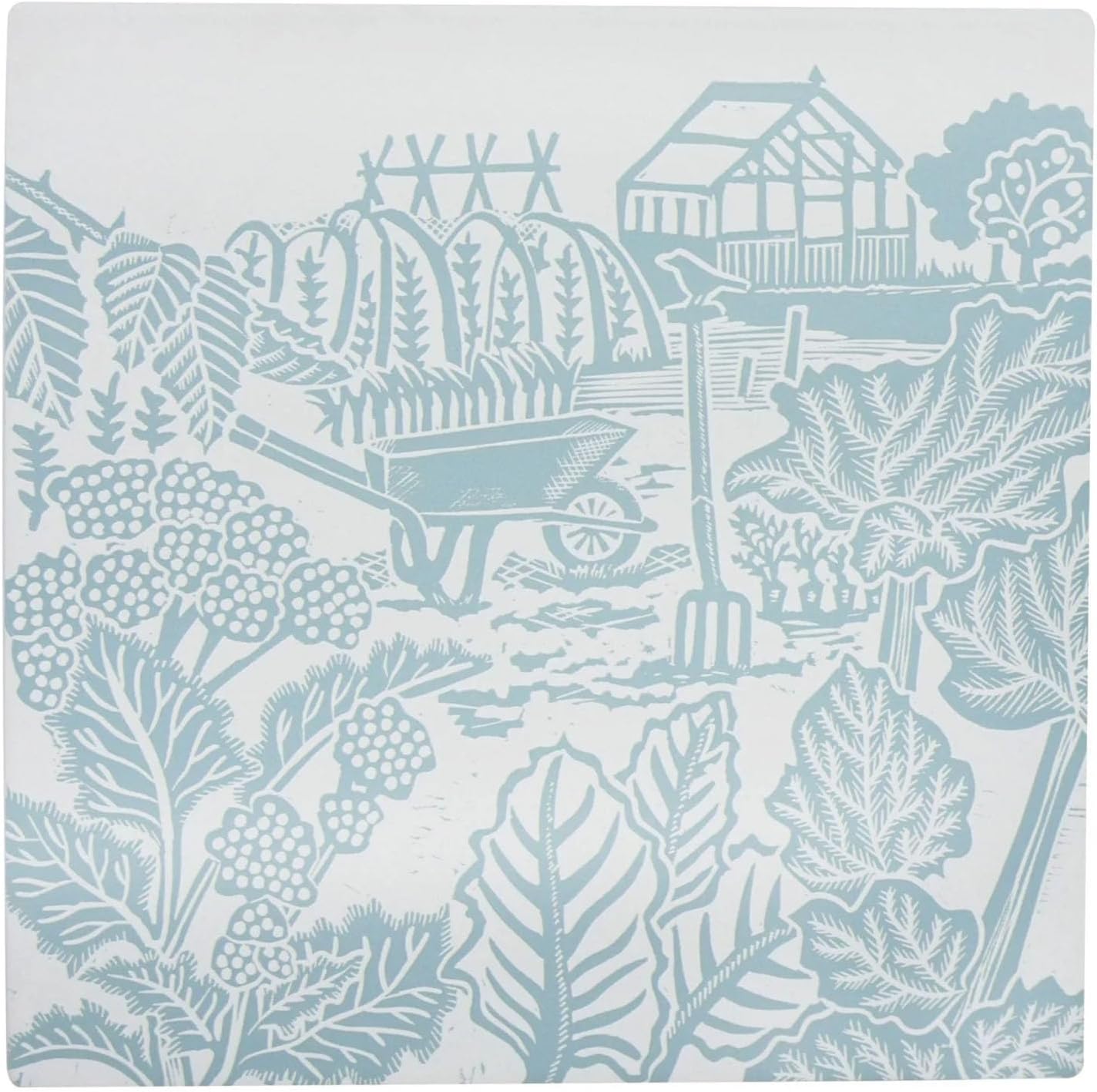 Ceramic Trivet Vegetable Garden Blue - by Kate Heiss