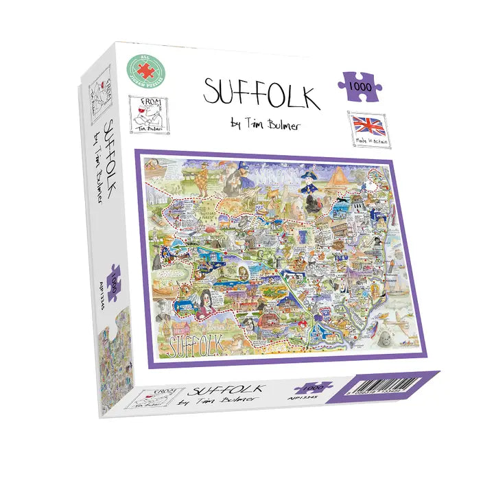 Map of Suffolk Jigsaw 1000 Piece Puzzle