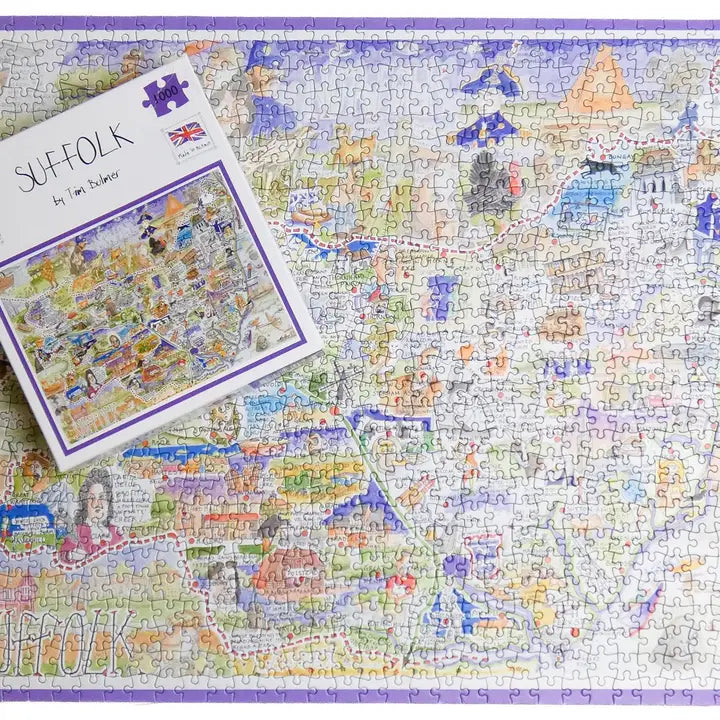 Map of Suffolk Jigsaw 1000 Piece Puzzle