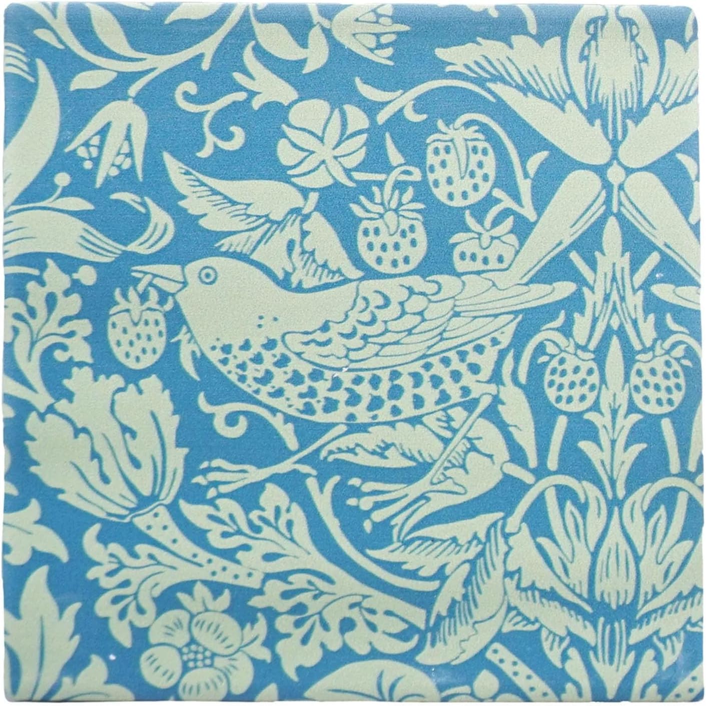 Coaster Set - William Morris Strawberry Thief (Sage Green)