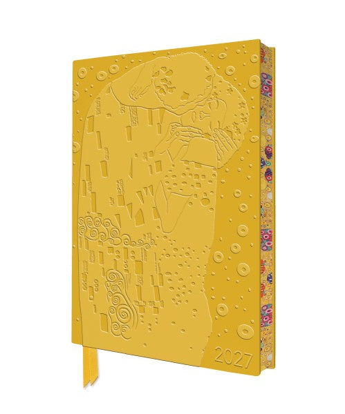 Gustav Klimt: The Kiss 2027 Artisan Art Vegan Leather Diary Planner - Week to View with Notes