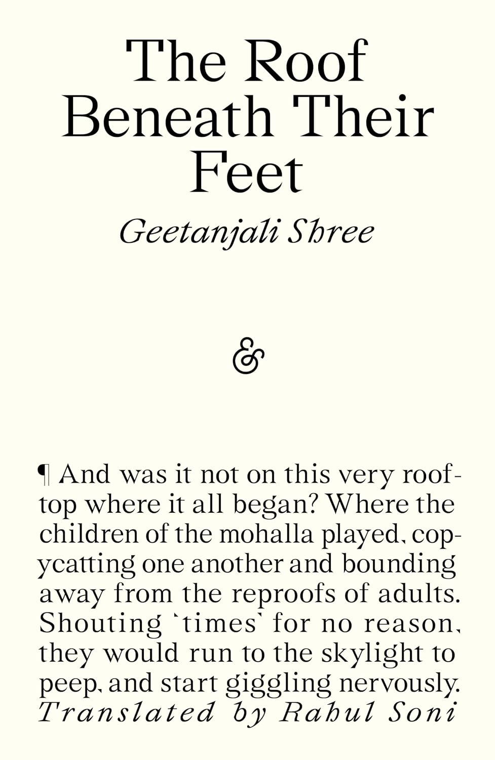 The Roof Beneath Their Feet - Gettanjali Shree