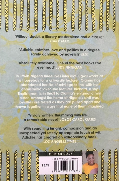 Half Of A Yellow Sun - Chimamanda Ngozi Adichie