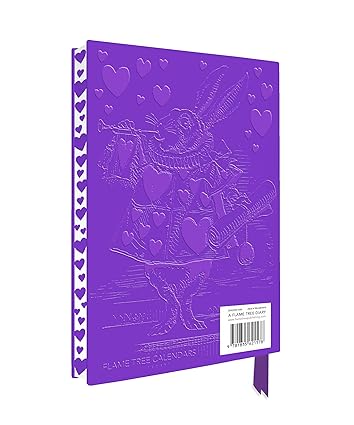 Alice in Wonderland 2025 Artisan Art Vegan Leather Diary Planner - Page to View with Notes