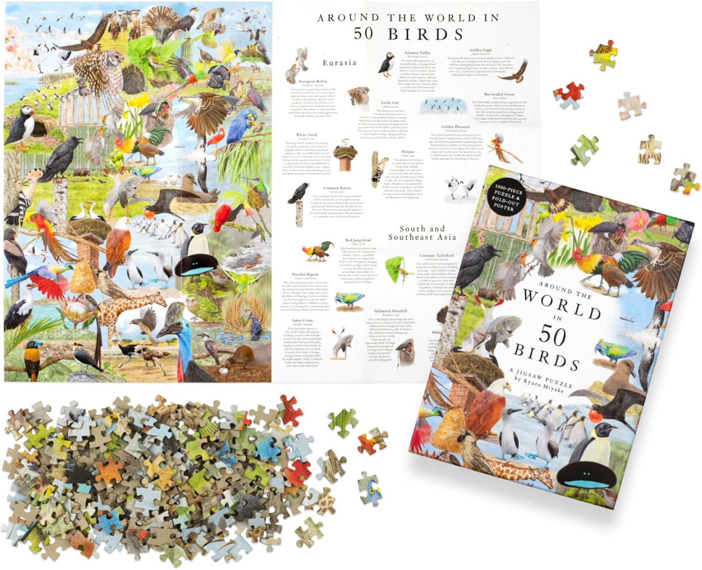 Around the World in 50 Birds: 1000 piece Jigsaw Puzzle