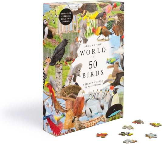 Around the World in 50 Birds: 1000 piece Jigsaw Puzzle