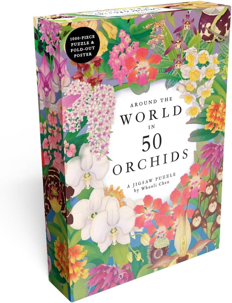 Around the World in 50 Orchids: A 1000 Piece Jigsaw Puzzle