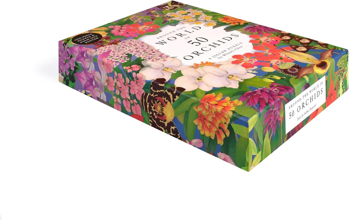 Around the World in 50 Orchids: A 1000 Piece Jigsaw Puzzle