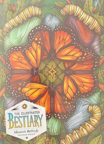 Illustrated Bestiary: Monarch Butterfly (750 pieces) (Wild Wisdom) - Maia Toll