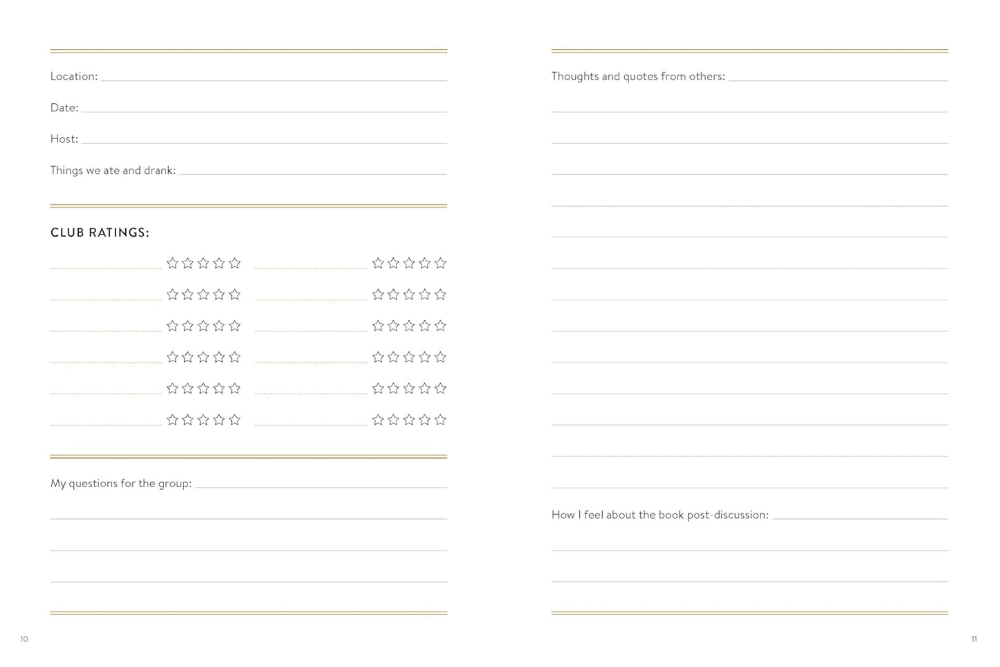 Bibliophile Book Club Journal