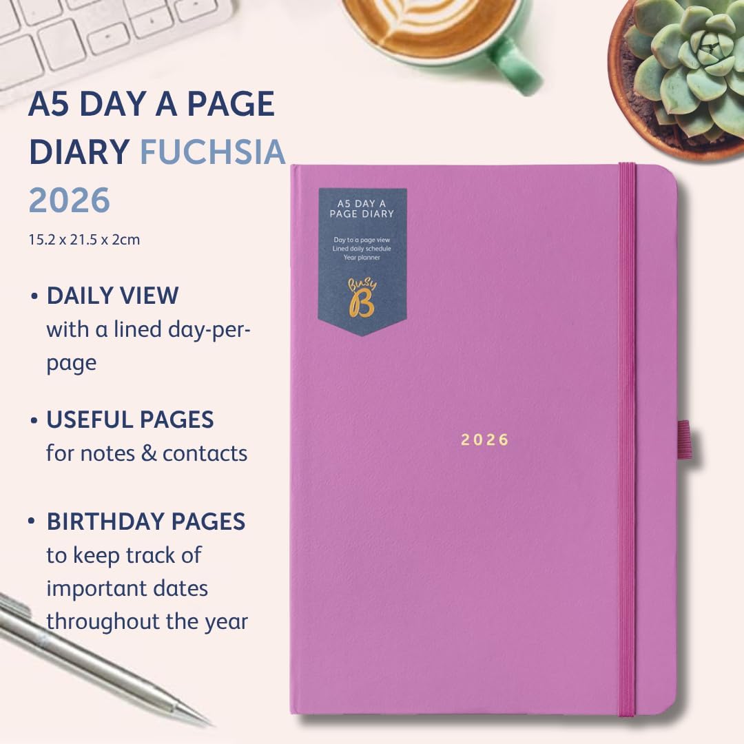 2026 A5 Diary Day-A-Page Planner from Busy B