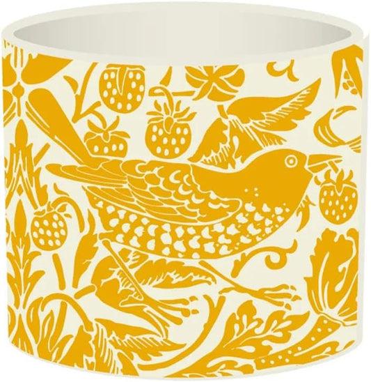 Ceramic Plant Pot - William Morris Strawberry Thief (Yellow)