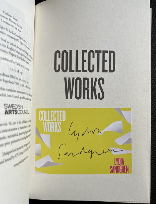 Collected Works: A Novel - Lydia Sandgren - SIGNED FIRST EDITION