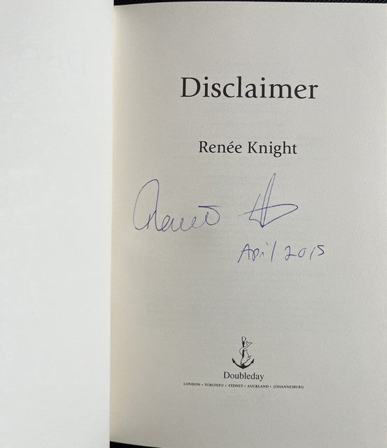 Disclaimer - Renee Knight - SIGNED FIRST EDITION