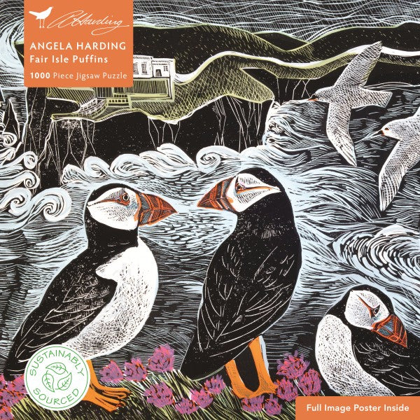 Angela Harding: Fair Isle Puffins: A 1000-piece Jigsaw Puzzle