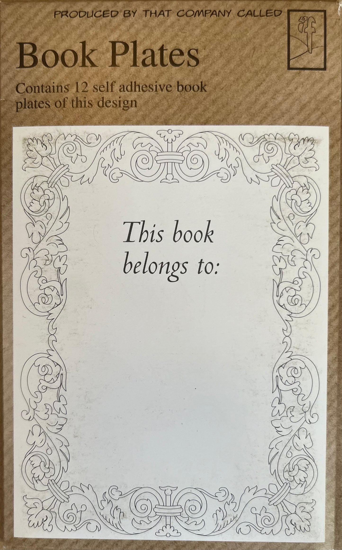 Book Plates - Floral Border