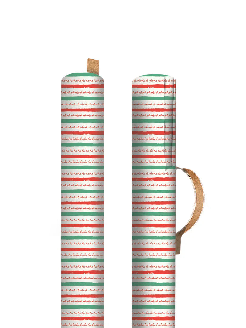 Ho Ho Ho Stripe Roll Wrapping Paper 3M Roll