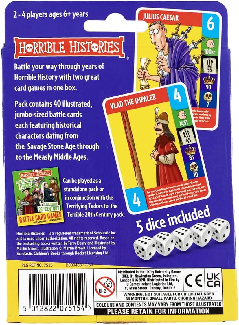 Horrible Histories Stone Age Battle Cards