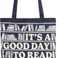 It's a Good Day to Read a Book Recycled Cotton Shopping Bag