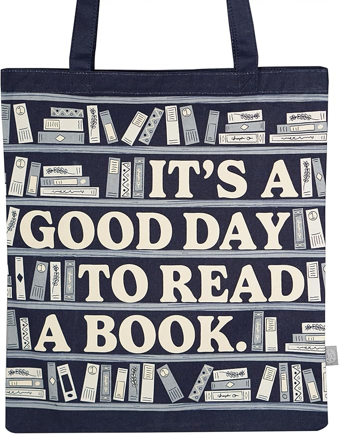 It's a Good Day to Read a Book Recycled Cotton Shopping Bag
