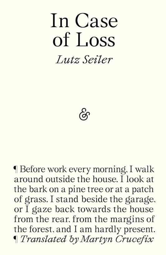 In Case of Loss - Lutz Seiler