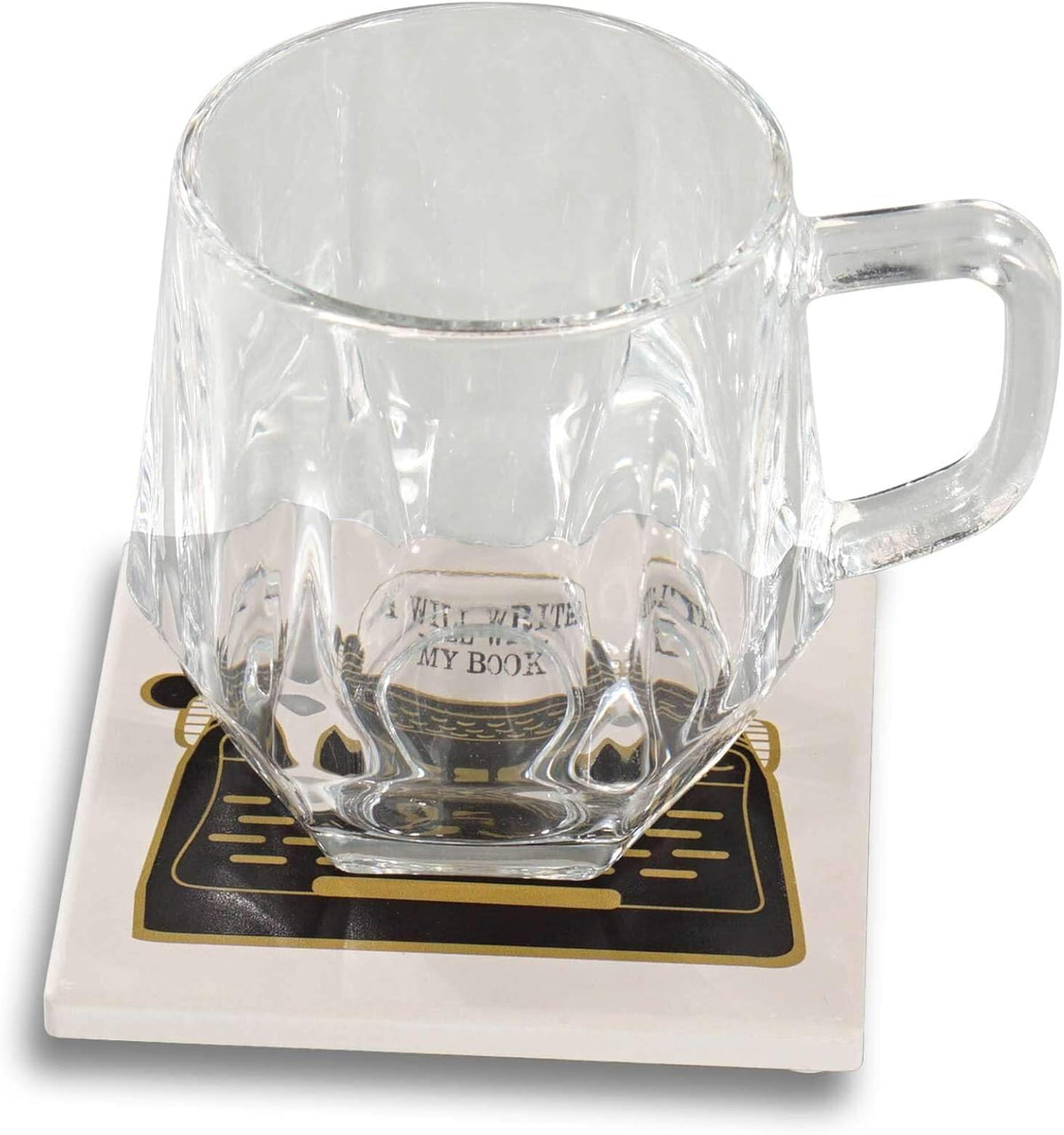 I Will Write My Book Ceramic Coaster