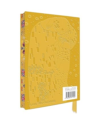 Klimt: The Kiss 2025 Artisan Art Vegan Leather Diary Planner - Page to View with Notes