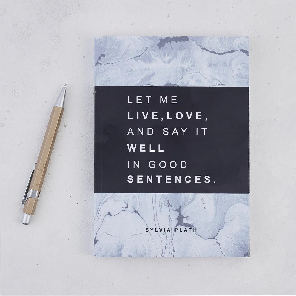 Sylvia Plath 'Good Sentences' Quote Writer's Journal