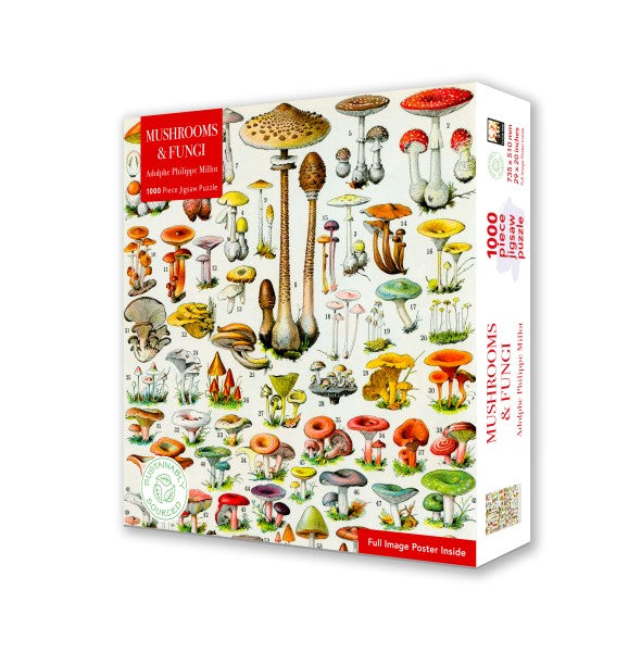 Mushrooms & Fungi 1000-piece Jigsaw Puzzle - Adolphe Philippe Millot