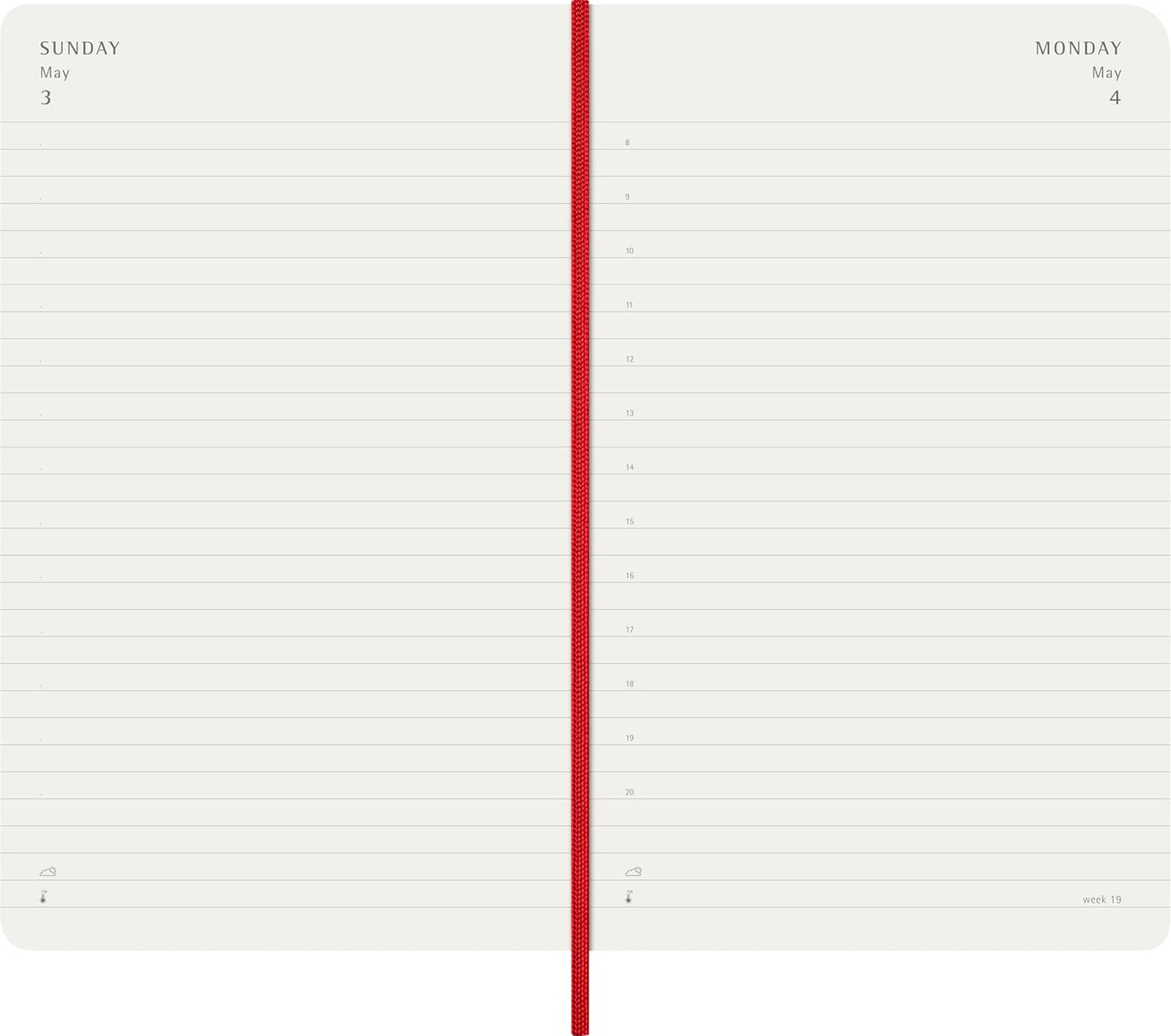 Moleskine 2026 12 Month Daily Large Softcover Diary - Red