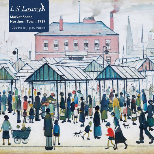 L.S. Lowry: Market Scene, Northern Town, 1939: A 1000-piece Jigsaw Puzzle