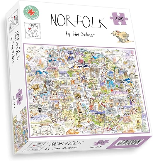 Map of Norfolk Jigsaw 1000 Piece Puzzle