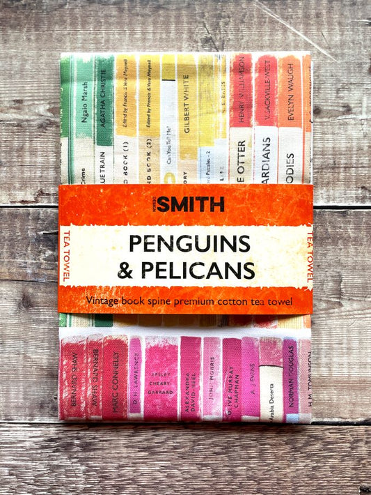 Penguins and Pelicans Tea Towel