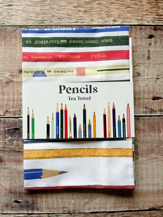 Pencil Collection Tea Towel