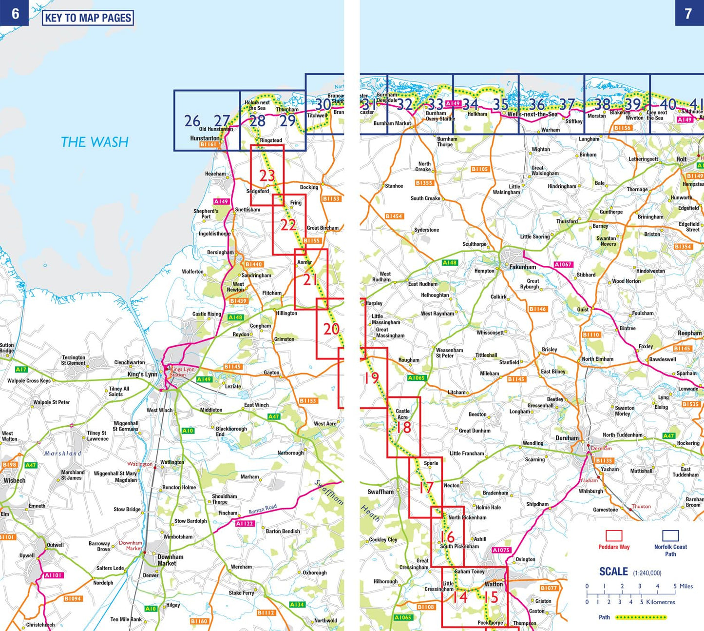 Peddars Way and Norfolk Coast Path: With Ordnance Survey Mapping - A -Z Adventure Series
