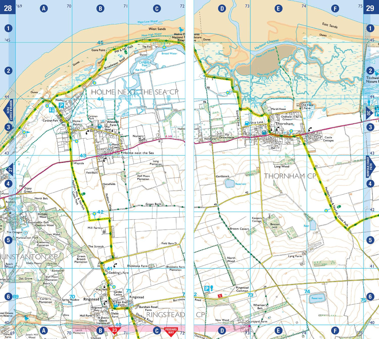 Peddars Way and Norfolk Coast Path: With Ordnance Survey Mapping - A -Z Adventure Series