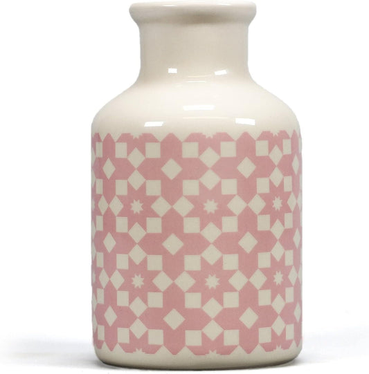 Tile Designs Vase - Pink