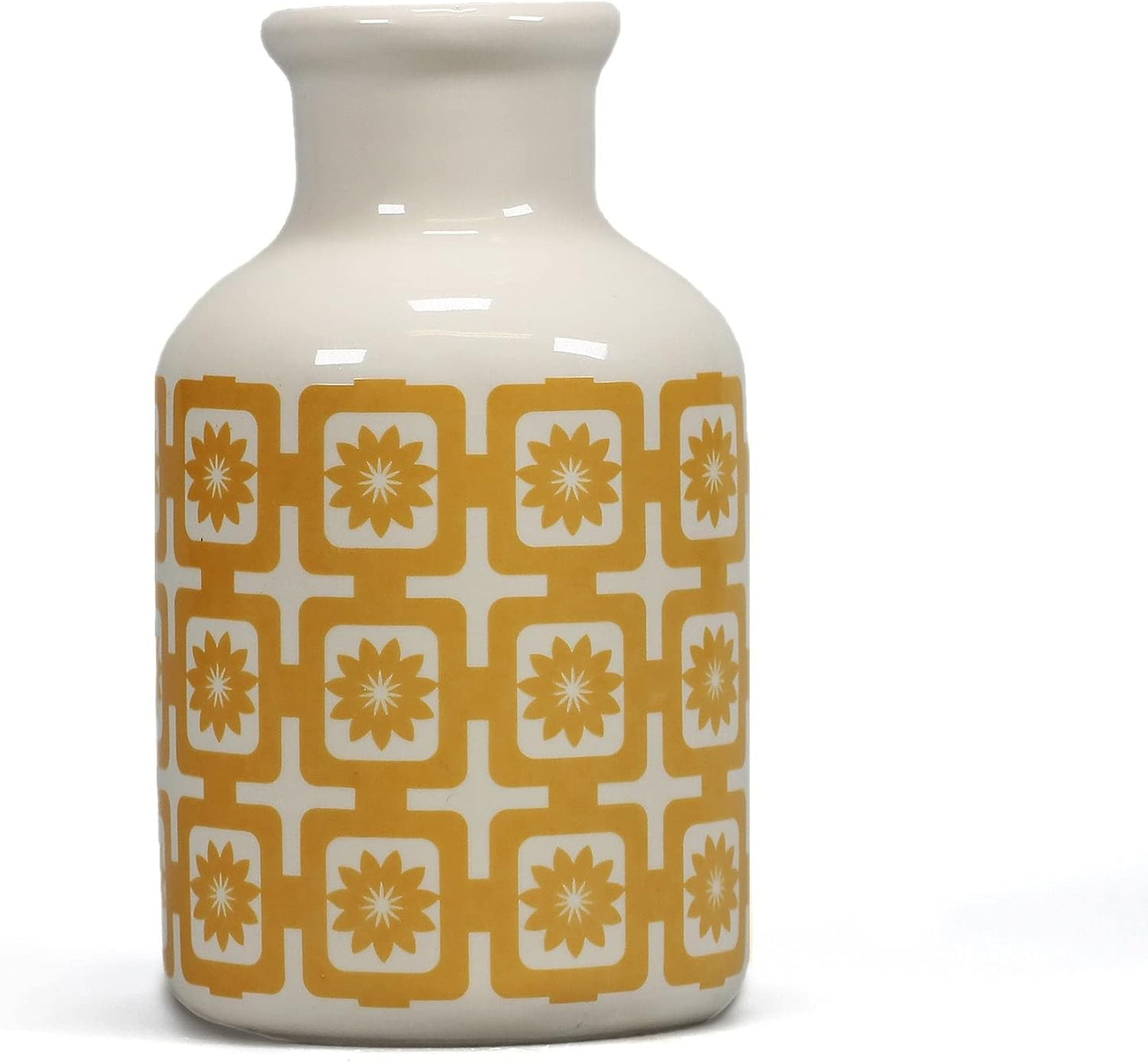 Tile Designs Vase - Yellow