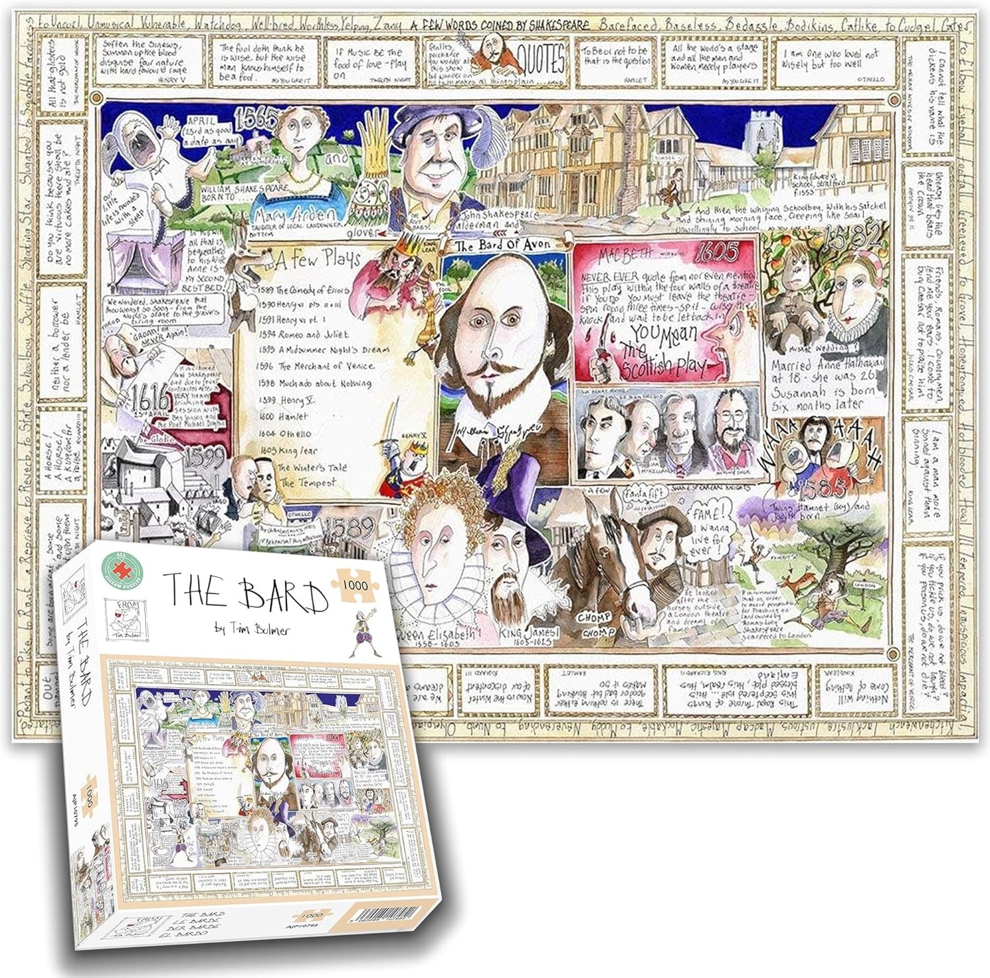 The Bard Jigsaw 1000 Piece Puzzle - Tim Bulmer