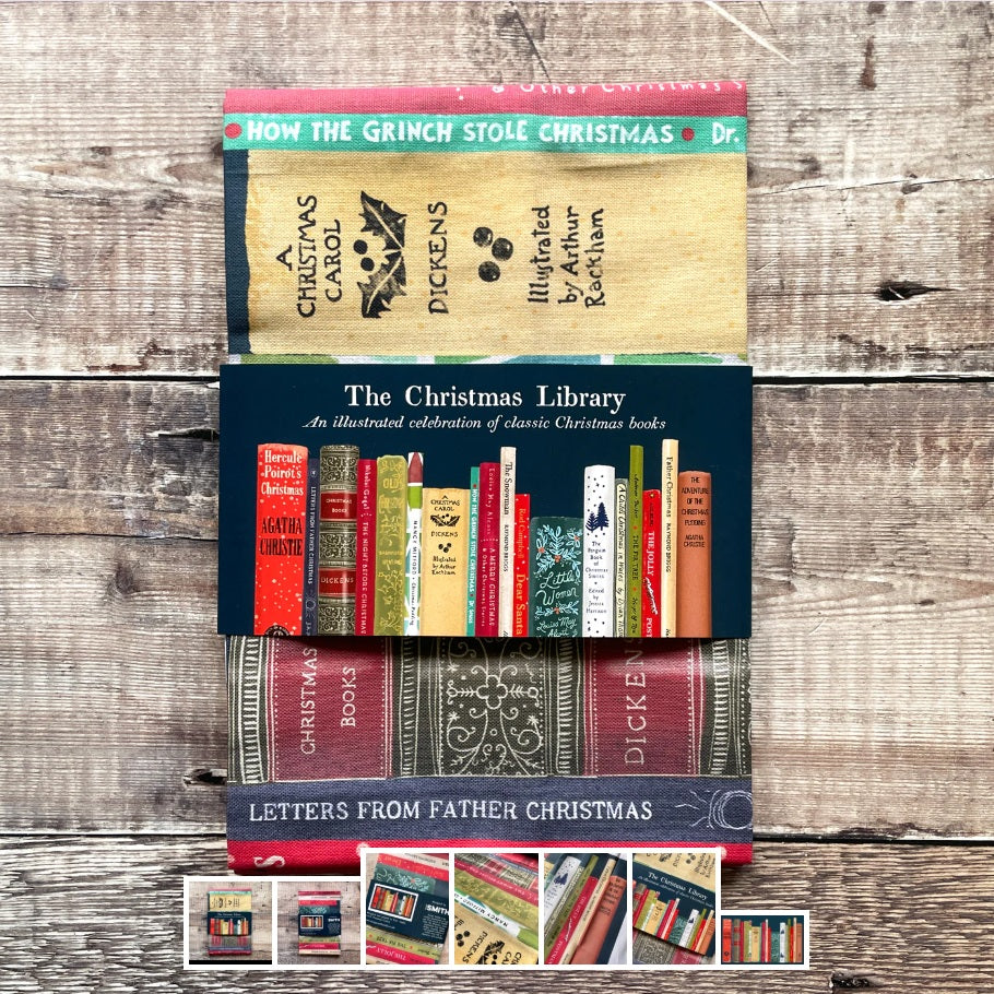 The Christmas Library - tea towel