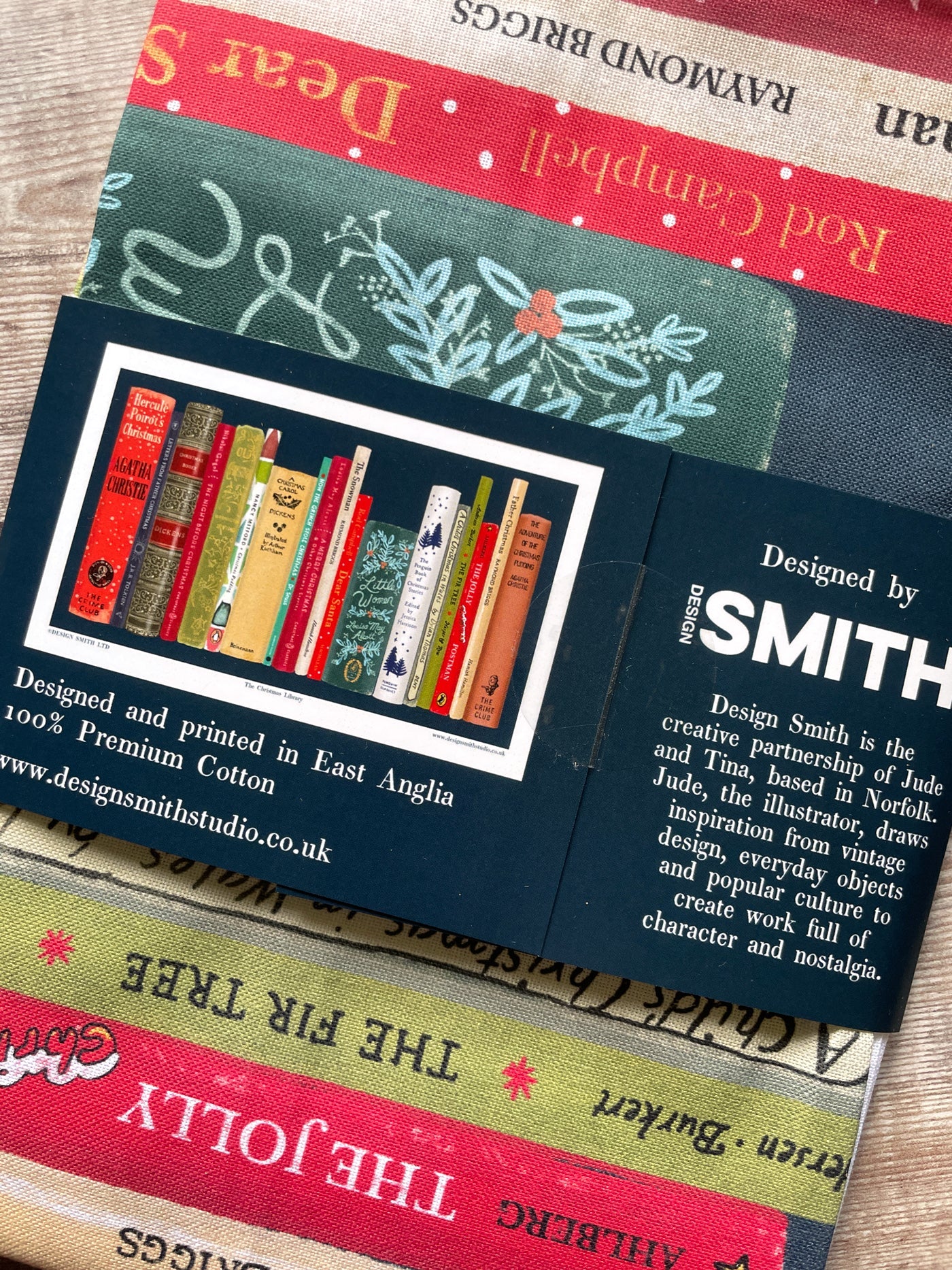 The Christmas Library - tea towel