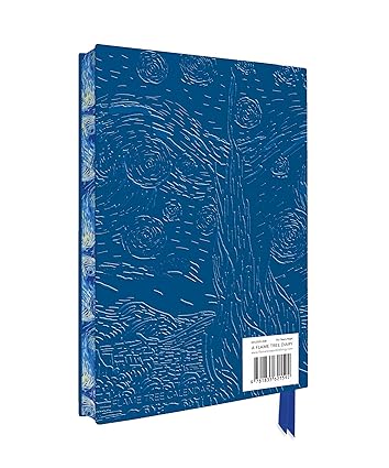 Vincent van Gogh: The Starry Night 2025 Artisan Art Vegan Leather Diary Planner - Page to View with Notes